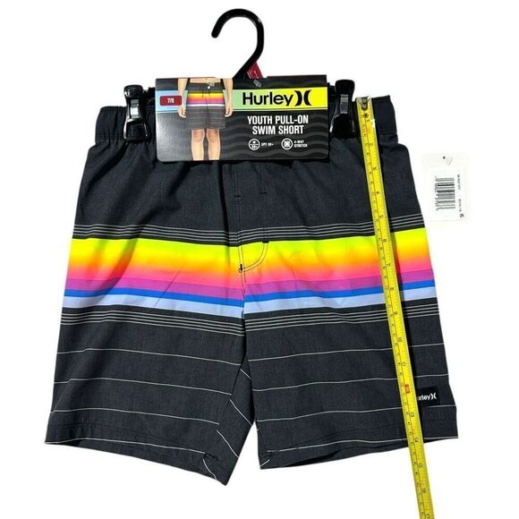 Hurley Boys Swim Short Color Black Size 7/8 - Picture 9 of 11